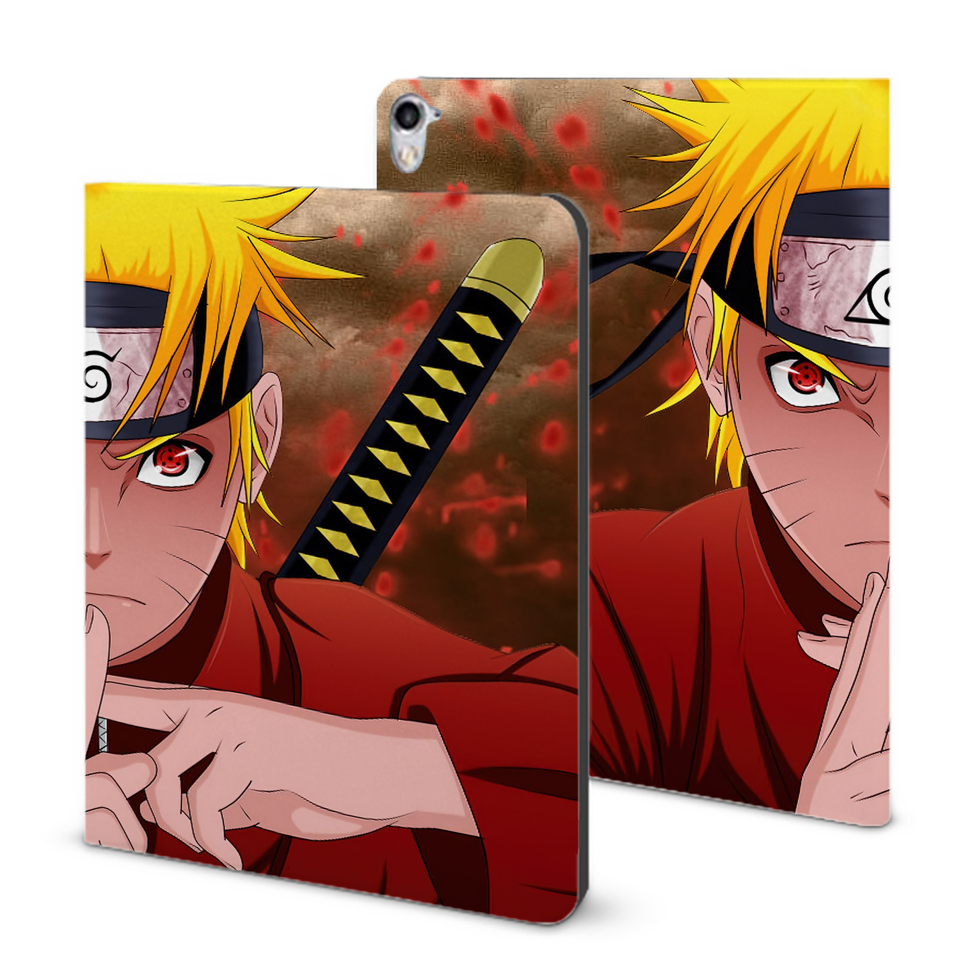 （画像用） NARUTO -ナルト- NARUTO -ナルト- 疾風伝 IPad ケース ブック型 PUレザー TPU 耐衝撃 軽量 薄型 ペン収納なし 全面保護 IPad 各モデル対応